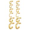 Vnox 6pairs /set Circle Hoop Earrings, Minimalist Smooth Earring Set For Women, Fashion Jewelry Gifts