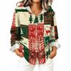 Women's Fashion Hooded Long Sleeve Printed Shirt Top