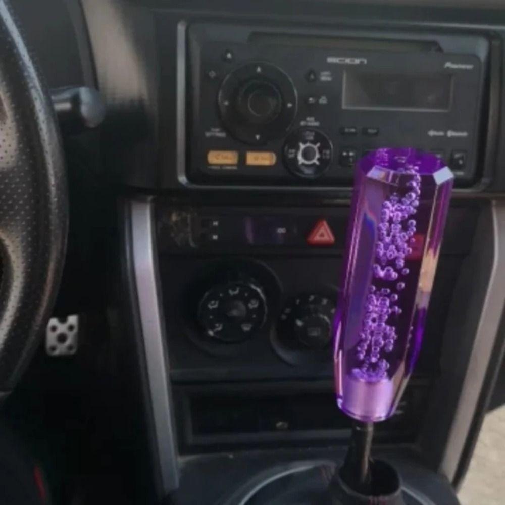 Crystal Transparent Transmission Shifter Bubble Design Manual Shift Knob  Universal Car