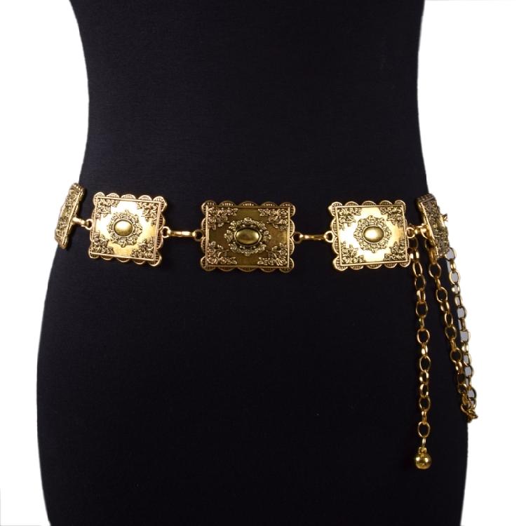 Dress Waist Chain Metallic Ethnic Chain Belt Body Chain Waist Jewellery Party Accessories Carved Waist Belt Body Jewelry