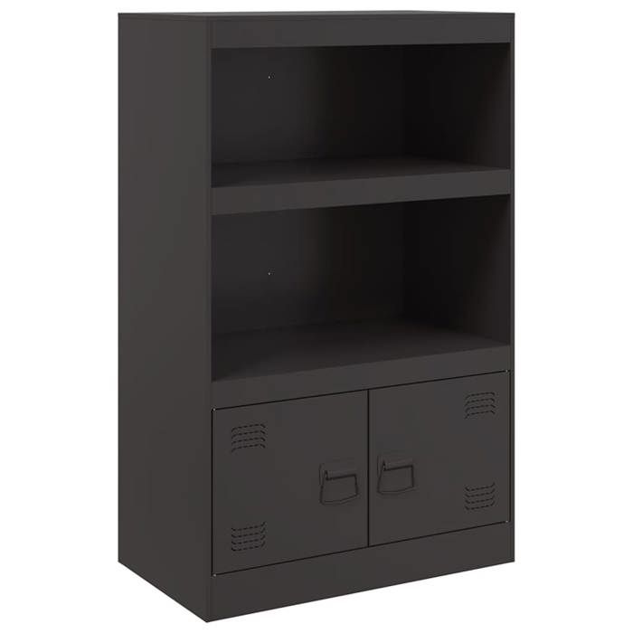 VidaXL Black Buffet 67x39x107 Cm Steel, Cabinet, Side Cabinet, Storage Cabinet, Cabinets, Cupboard, High Buffet, 841667
