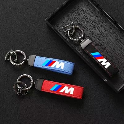Autocollant de Voiture Chaud 2025 Porte-clés en Cuir Vintage pour Clé de Voiture Porte-clés de Véhicule Porte-clés pour BMW M Emblème E46 E36 E34 F10 E90 F30 E60