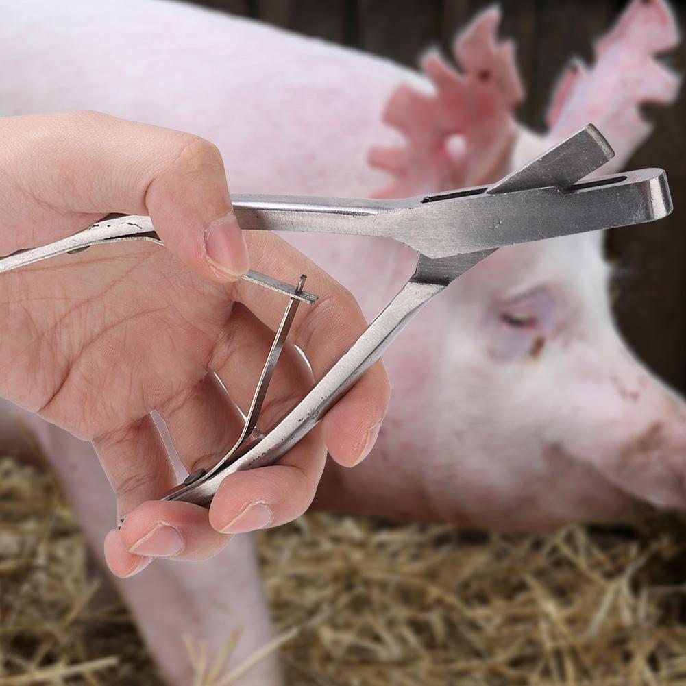 Stainless Steel Pig Ear Tag Plier Pig Equipment Farm Animals (U Shaped)