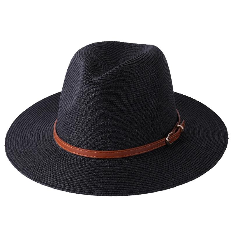 Panama Straw Hat, Men's and Women's Top Hats, Summer Shade, Beach Brim Sun Hats