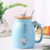 Charming Japanese-Style Cat Ceramic Mug - Cute & Girly, High Aesthetic Value, Customizable with Logo