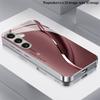 Rose Satin Pattern 2D Phone Case for Samsung S26 S25 S24 S23 S22 S21 S20 A56 A36 A16 - Electroplated Glass Protective Cover