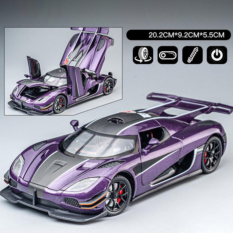 1:24 KNSG Jesko Absolut ONE 1 Gemera GT Supercar Alloy Metal Diecast Model Car Boy’s High Simulation Miniatures Holiday Present