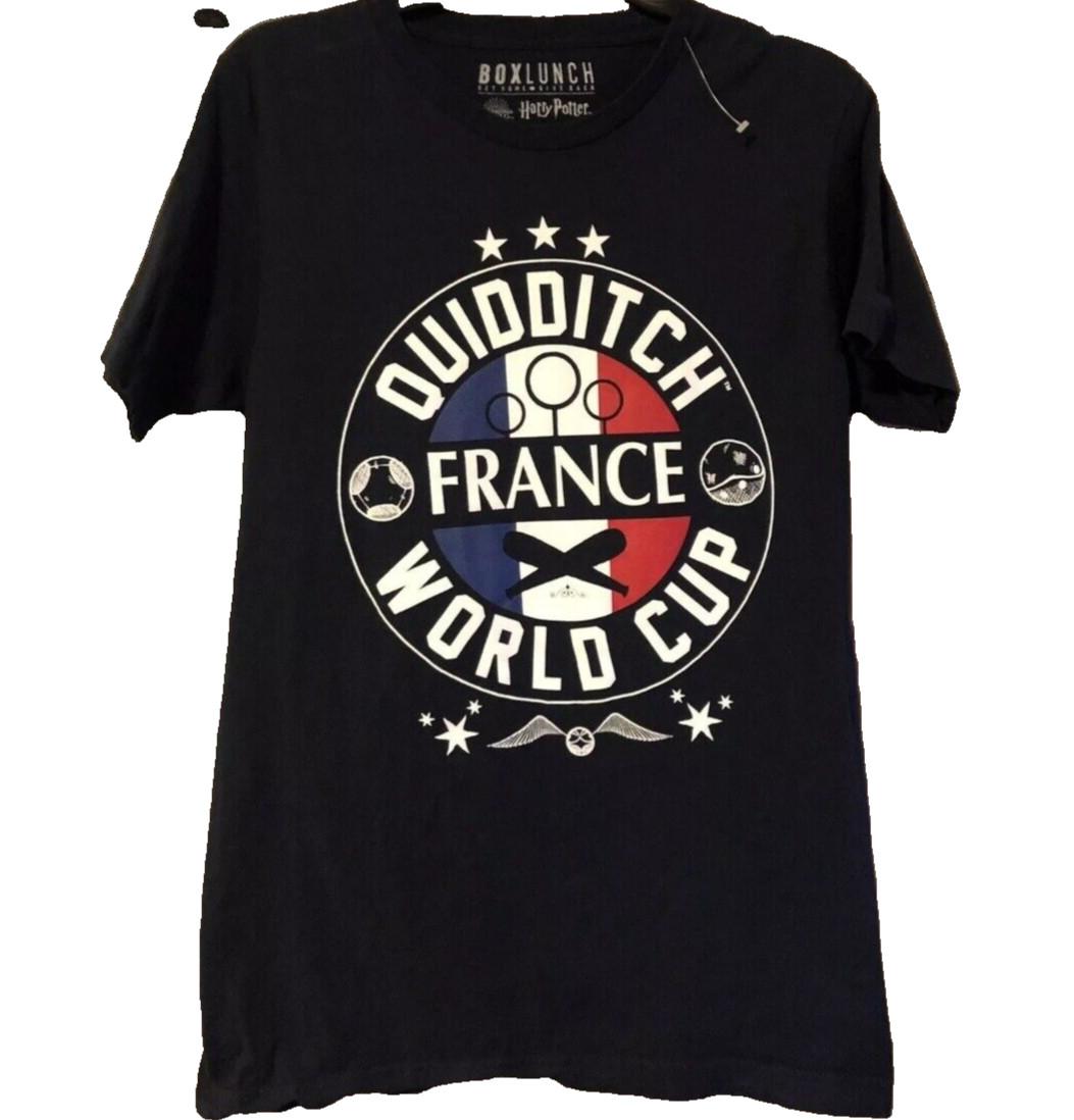 Harry Potter Shirt Mens Medium BoxLunch Quidditch France World Cup Navy Blue Tee Unisex T-Shirt L