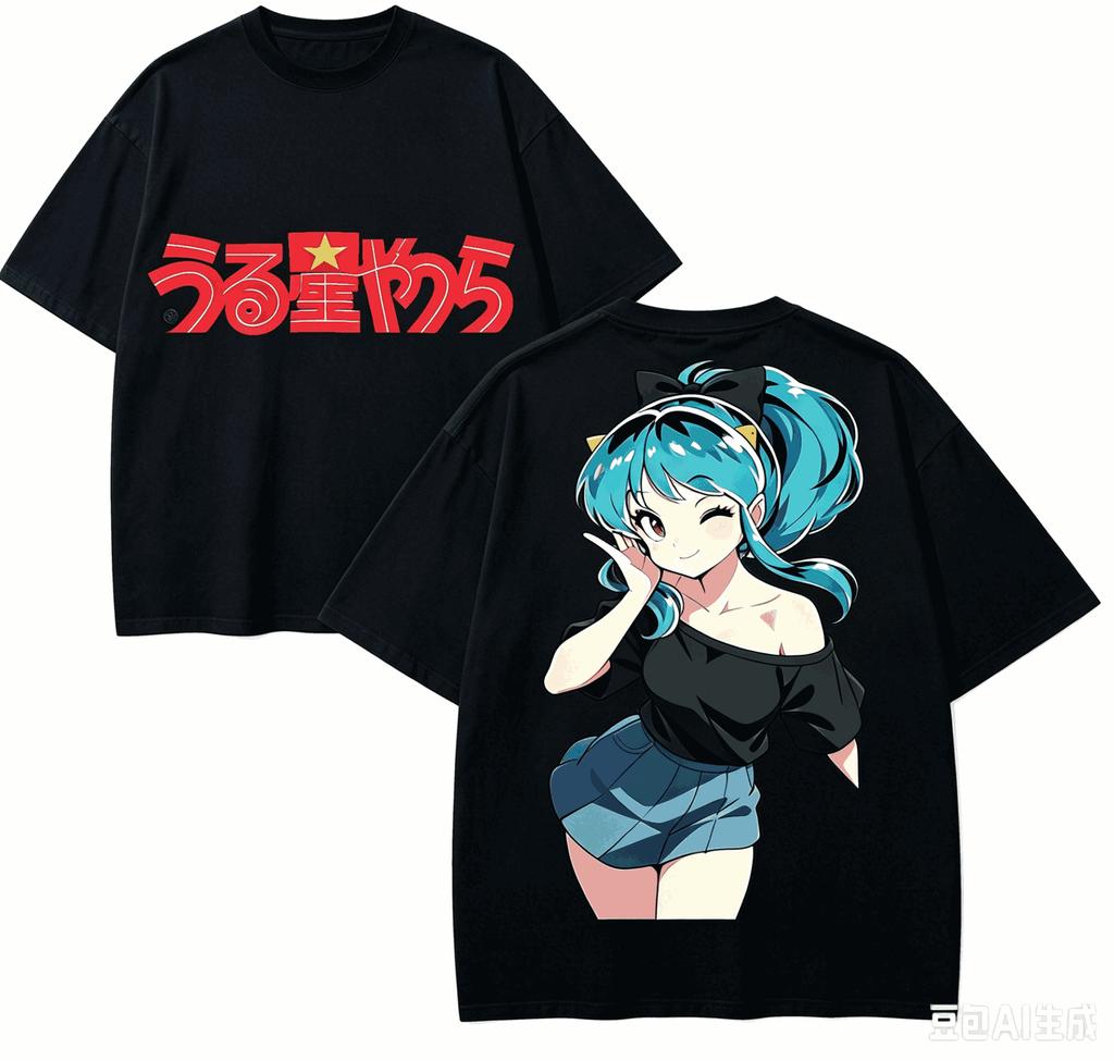 Urusei Yatsura Lum Invader Anime Lover T-shirt Harajuku Cotton New Model Oversized Unisex Short Sleeves Classic Breathable Soft