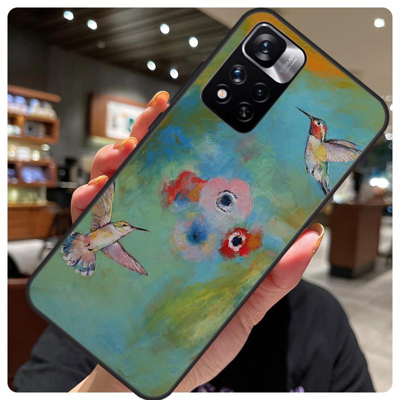 Hummingbird For Redmi Note 11 Pro Case For Redmi Note 12 8 9 10 Pro 8T 9S 10S 11S 12S 12C 9C 10C Coque