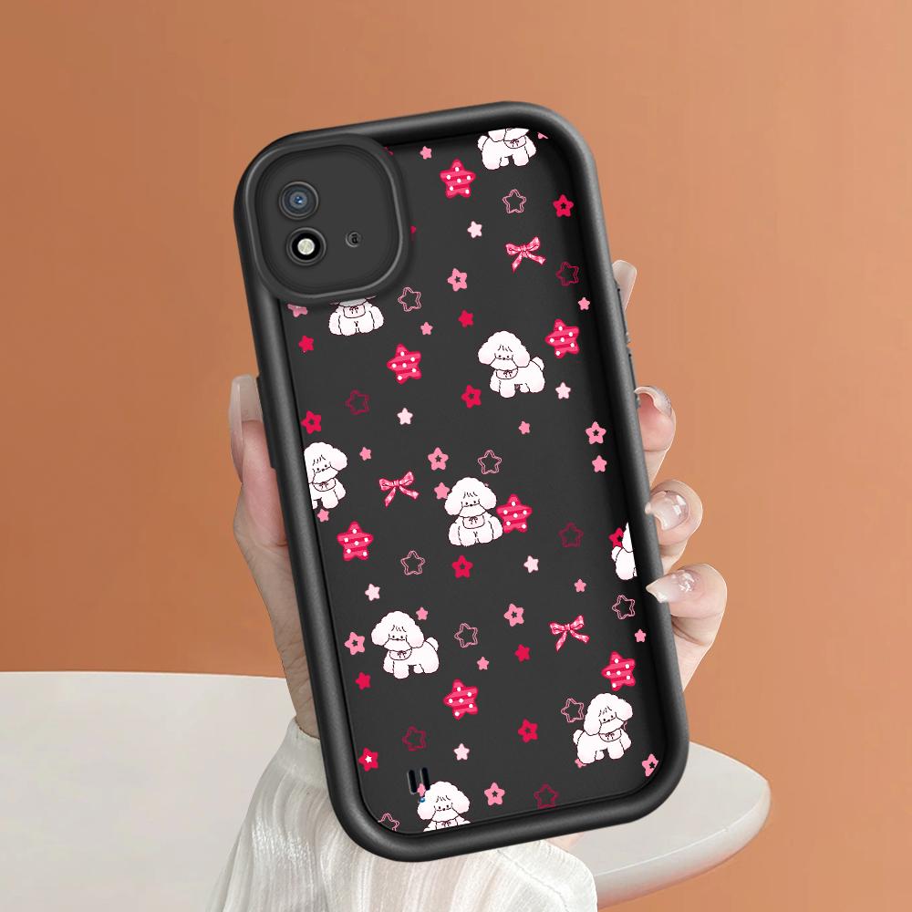 Soft Silicone Square Ladder Printing Pattern Phone Casing Full Cover Camera Shockproof Protection Rubber Case for OPPO Realme