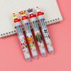 Creative Christmas 6-Color Ballpoint Pen with Cartoon Santa Claus - Ideal for Holiday Journaling and Student Prizes.