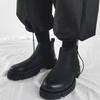 Cross-border Men's Leather Chelsea Boots 2026 Autumn Winter Warm Casual Business Shoes Men Thick Sole Ankle Boots with Platform