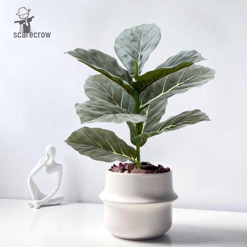 Artificial Green Plant Bonsai: Black Swan Fake Potted Tree for Indoor Decoration