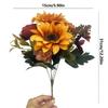Nordic Artificial Flowers Silk Sunflower Peony Bouquet Garden Decoration Green Plant Fake Flower Simulation Chrysanthemum
