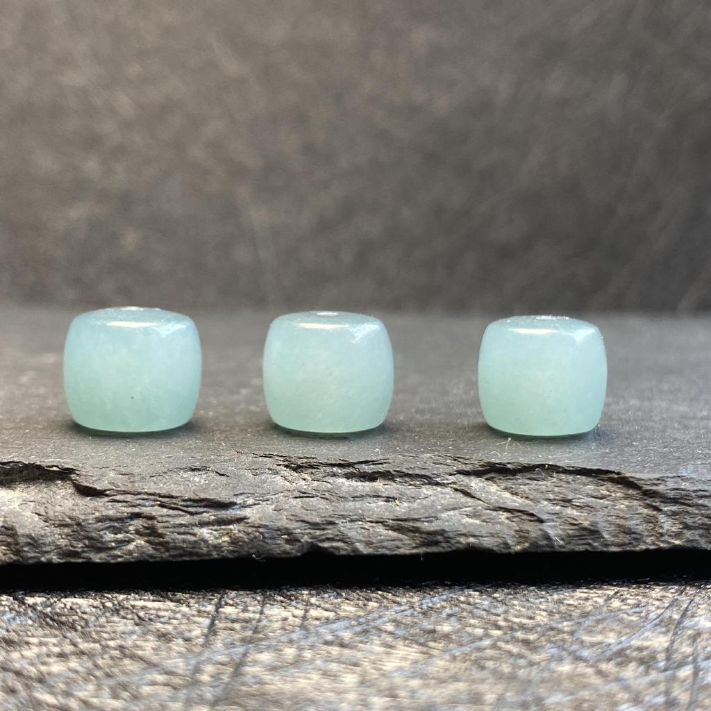 Jade Spinach Green Old-Style Barrel Beads for Bracelets & Necklaces DIY Jewelry Accessories