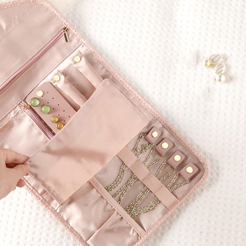 Lightweight Travel Jewelry Organizer Case Box Convenient Bag for Accessories