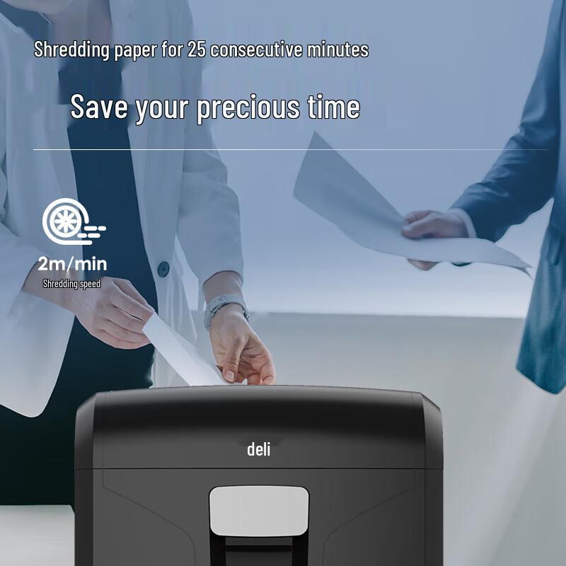 Deli Commercial Office Paper Shredder CN Plug (adapter Included)