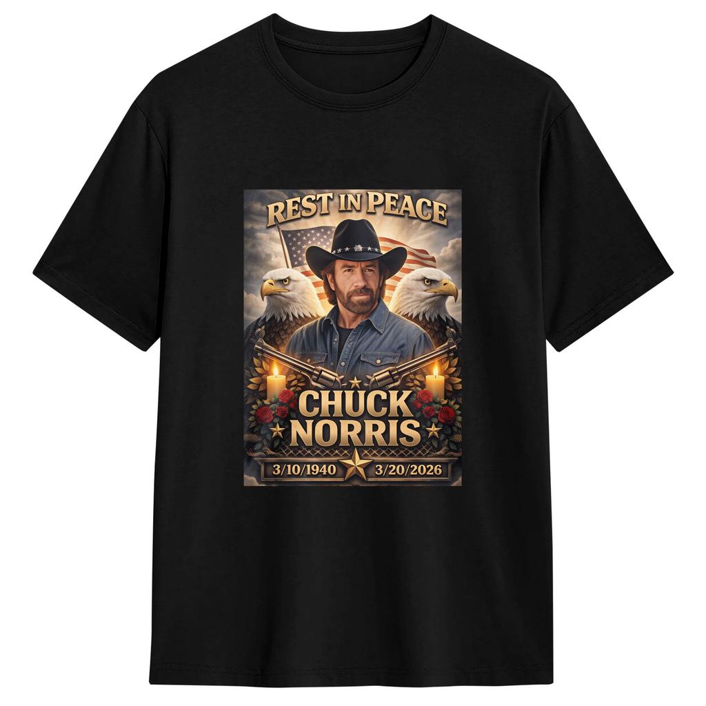 Chuck Norris T Shirt Harajuku T Shirts ShortSleeved Vintage Tshirt Summer Cotton Oversized Top Tees