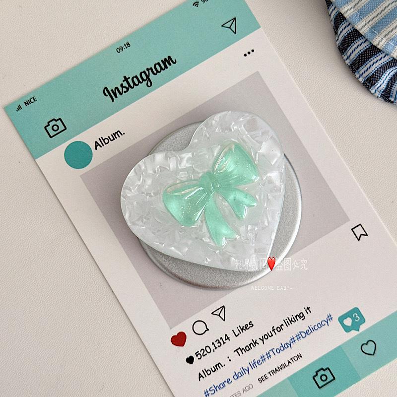 Korean Seashell Heart MagSafe Magnetic Stand: Super Strong Adsorption, Retractable Desktop Airbag