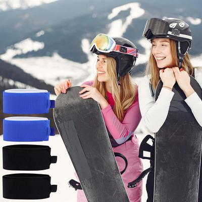2 Stück Skibänder Snowboardbänder Schlittenbefestigungsgurt Outdoor Tragbares Skibretterband Zubehör Nylon Zubehör Ski Befestigungswerkzeug
