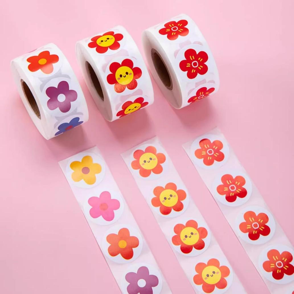 

Kindergarten Reward Stickers: Little Red Flower, Star, and Thumb Designs - 2 Pack Regular