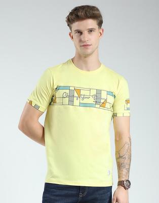 Men's Regular Fit Printed Half Sleeve T-Shirt