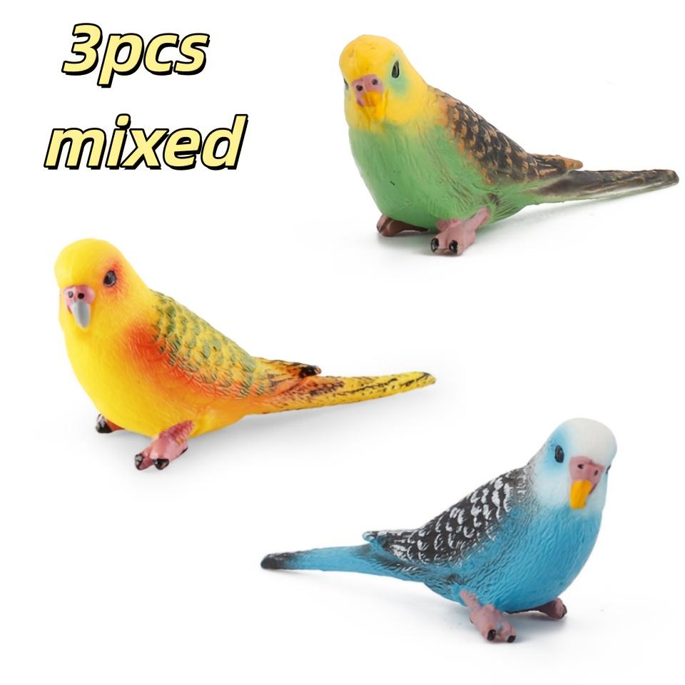 

3pcs Hand-Painted Mini Parrot Black Phoenix Statue Animal Decoration Indoor Outdoor Garden Desktop Sculpture Outdoor Decorations