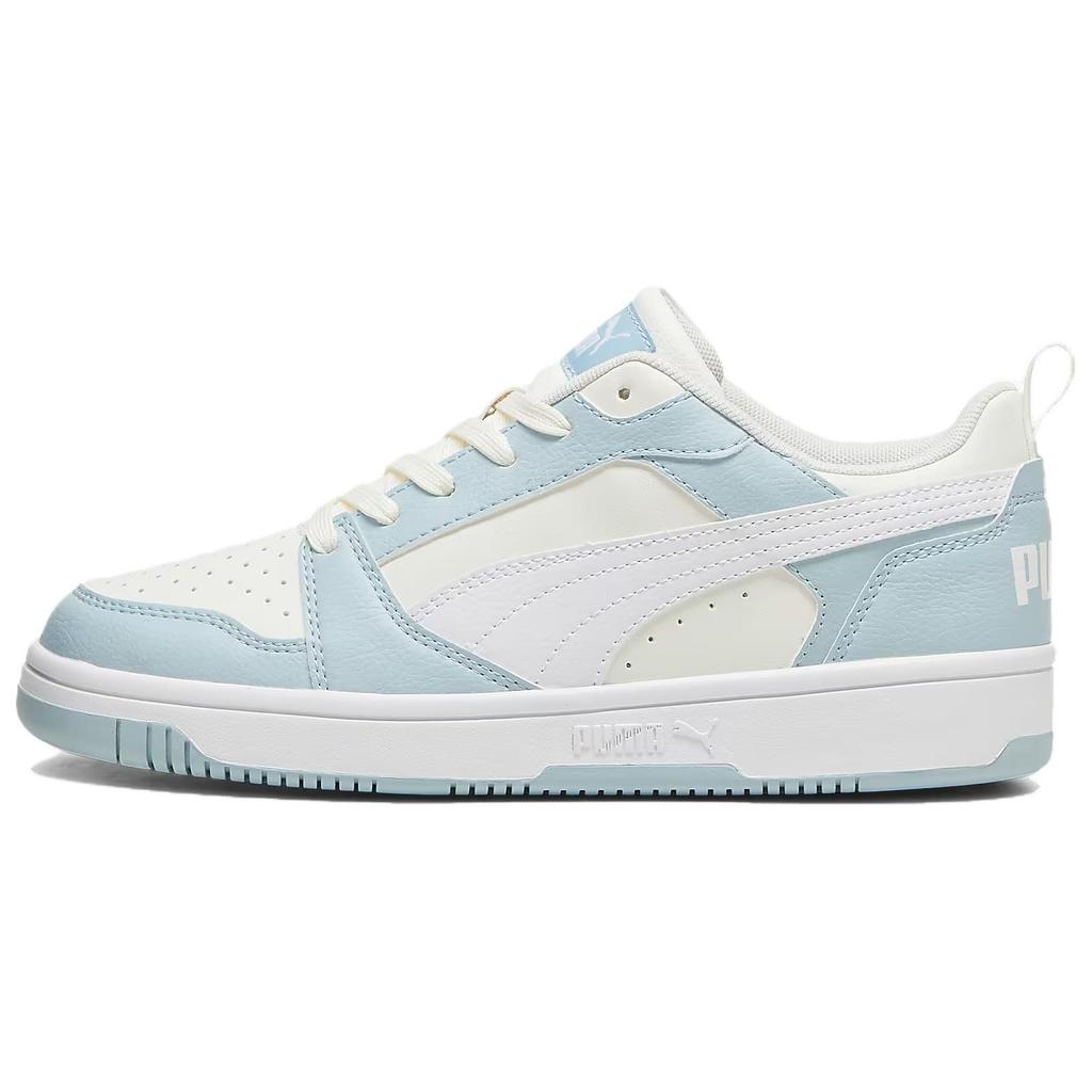 New PUMA Rebound V6 Low Top Skateboard Shoes Unisex Gray White 392328-28
