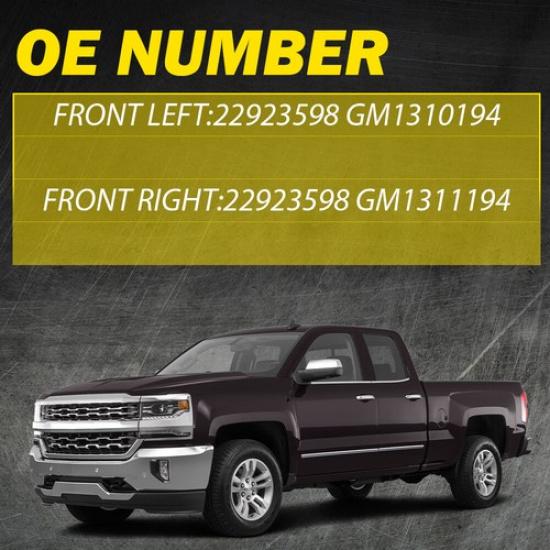 2Pcs Front LH RH Exterior Door Handle For Chevrolet Silverado GMC Sierra 14-22 B