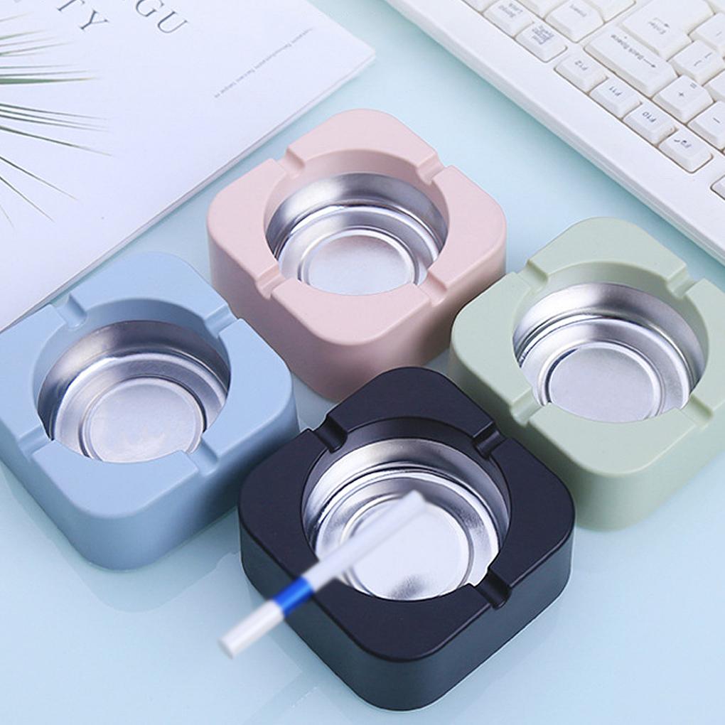Fire-proof Portable Ash Holder Plastic Washable Plastic Washable Powder Powder Container for Home Office Car