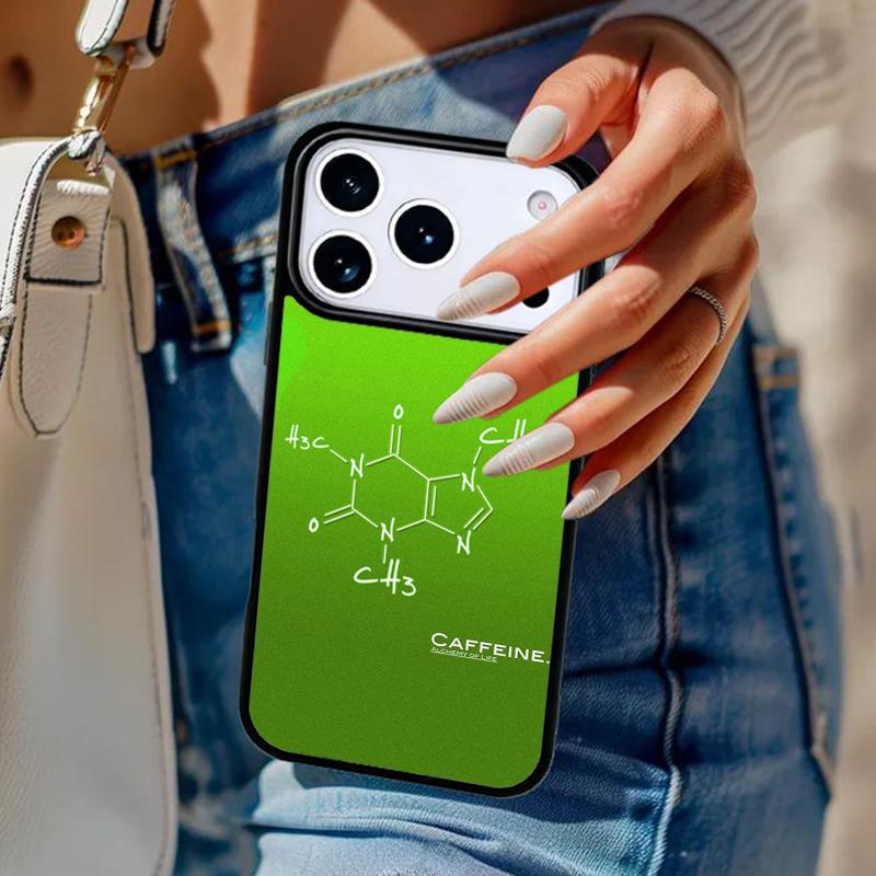 Science Chemistry Caffeine Phone Case For iPhone 17 Air 14 15 13 12 Max Cover For Apple 16e 11 Pro Max Plus Coque