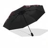 Devil Girl Automagic Folding Umbrella with 8 Bone Iron Frame Perfect for Fans,Travelers,and Daily Use0152b