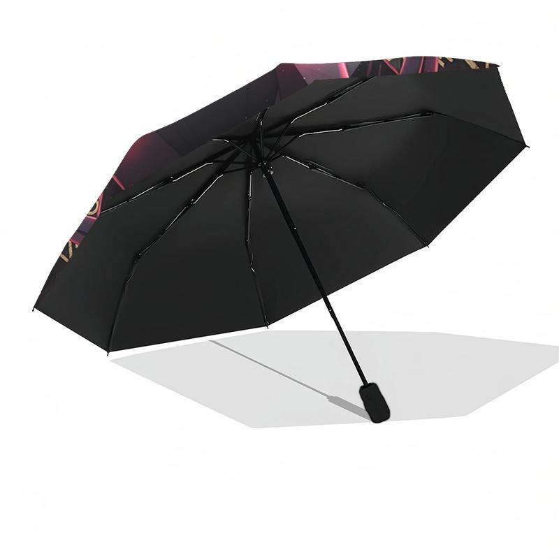 Devil Girl Automagic Folding Umbrella with 8 Bone Iron Frame Perfect for Fans,Travelers,and Daily Use0152b