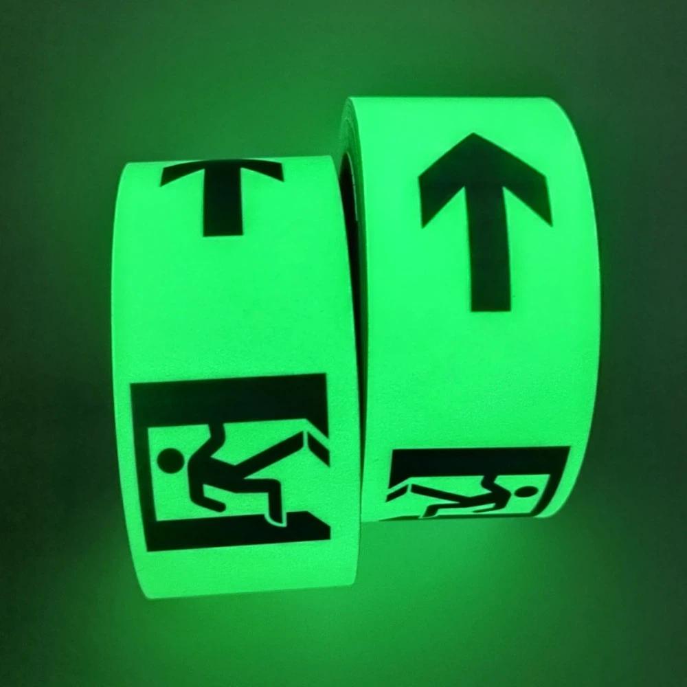 Waterproof Emergency Exit Luminous Tape Glow ln The Dark Fluorescent Warning Tape  Safety Pathways
