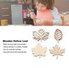 80pcs Wooden Hollow Leaf Christmas Hanging Pendants Smooth Cutting Composite Wood Hollow Out Leaf Piece For Decoration