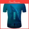Godzilla King Of The Monster Men Short Sleeve Tops 3d Print Casual T-shirt Tee