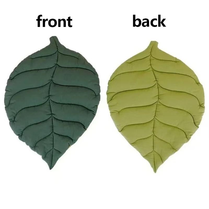New Cat Bed Mats Soft Cotton Leaf Shaped Kitten Cat Puppy Dog Bed Mat Sleep Blanket Home Pets Double Sided Pad Rugs Washable