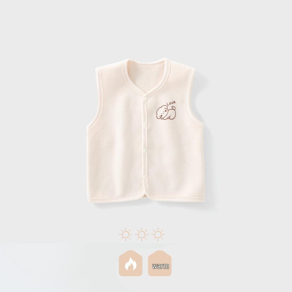 Vestă Coral Fleece Căptușită cu Fleece pentru Bebeluși, Băieți și Fete - Îmbrăcăminte Exterioară Caldă pentru Toamnă/Iarnă