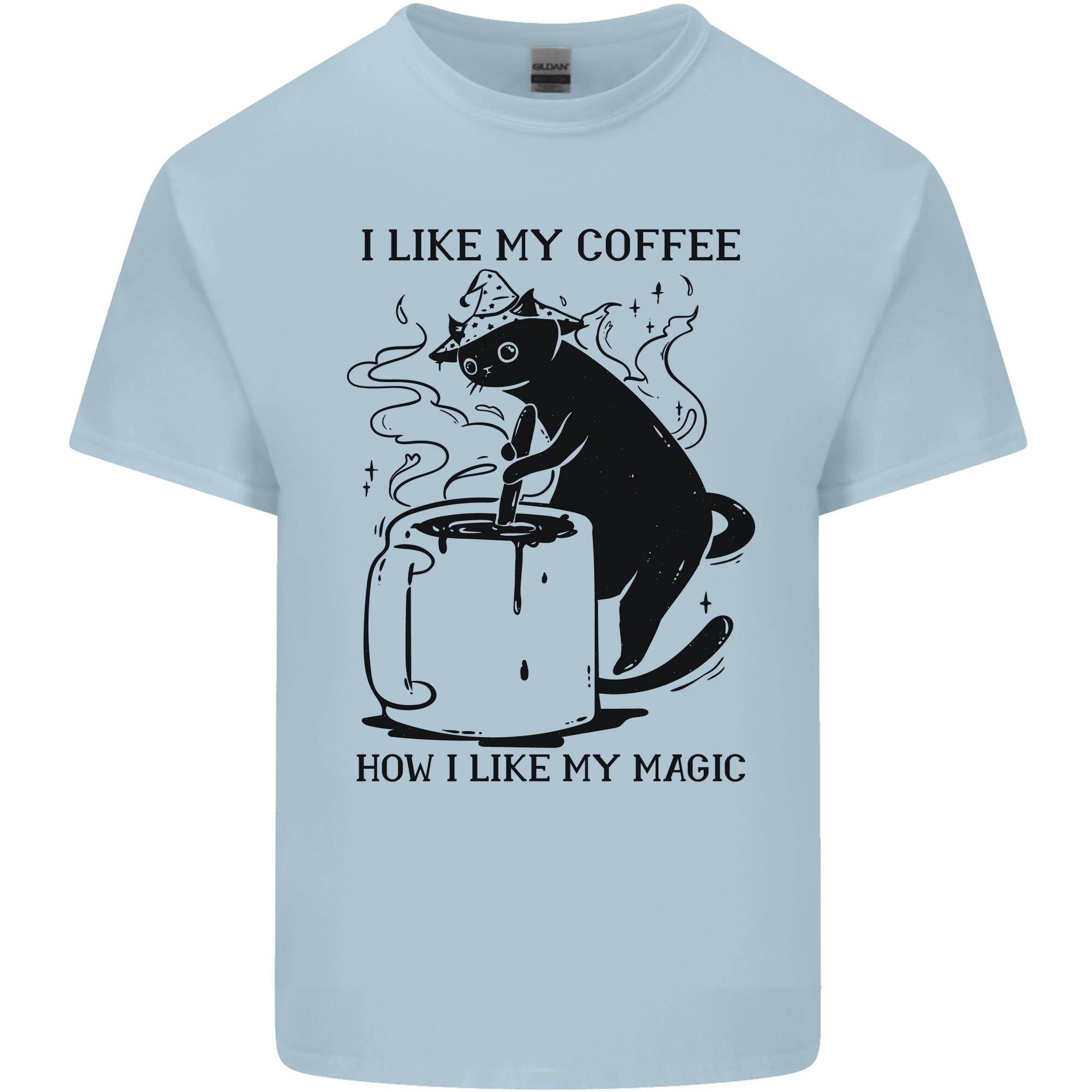 Black Cat Halloween Funny Coffee Unisexs Light Cotton TShirt S