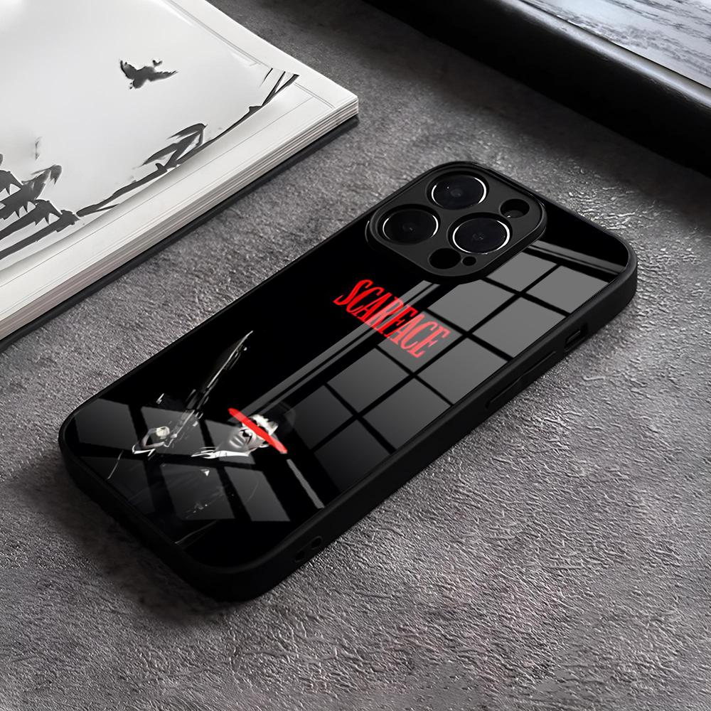 1983 Film S-Scarface Phone Case For IPhone 17 15 Pro Max 12 16 14 Plus 11 13 Pro X XR XS 7 8 Plus SE Glass Cover