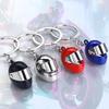 Motorcycle Helmet Keychain Pendant Metal 3D Mini Helmet Keyring Movable Shield Design Personalized Motorcycle Keychain for Men Women