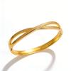 Simple Cross Texture Bracelet Women's Bracelet Open Hollow Jewelry Retro