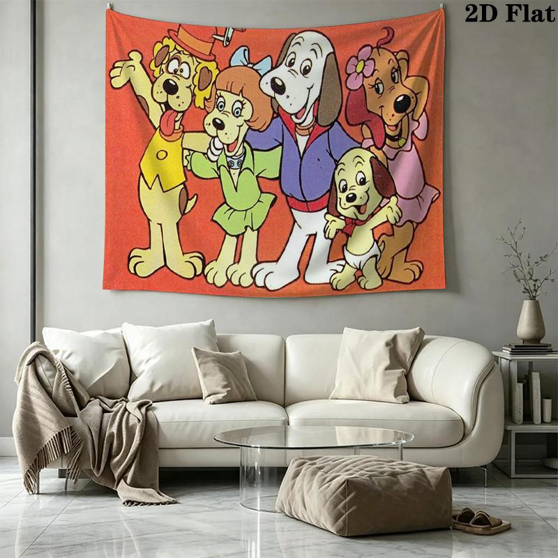 Animated Puppy Pattern Home Decor Tapestry, Wall Hanging, Decorative RV Wall Cloth.MGT0918177