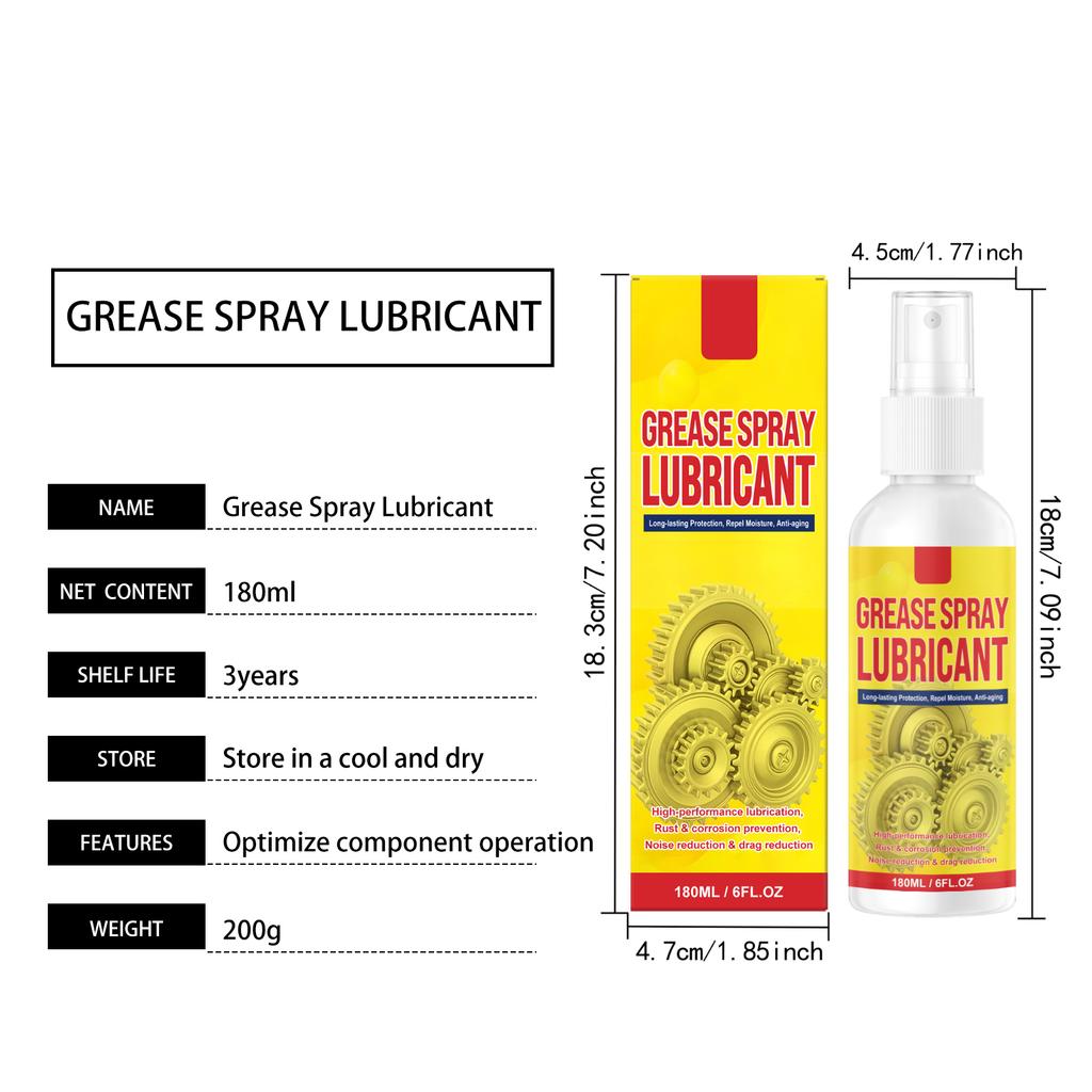 Rust Remover Lubricant Spray Maintenance Cleaner Mechanical Lubricant Reduces Squeaky Noise for Car Wheels & Metal Surfaces 200g