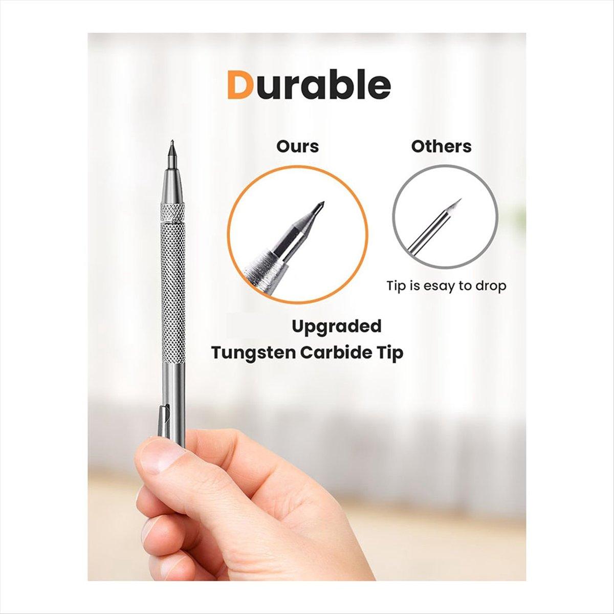 

BHBL 4 Pack Scriber with Magnet, Metal Scribe, with Extra 24 Replacement Marking Tip and Steel Ruler China Mainland