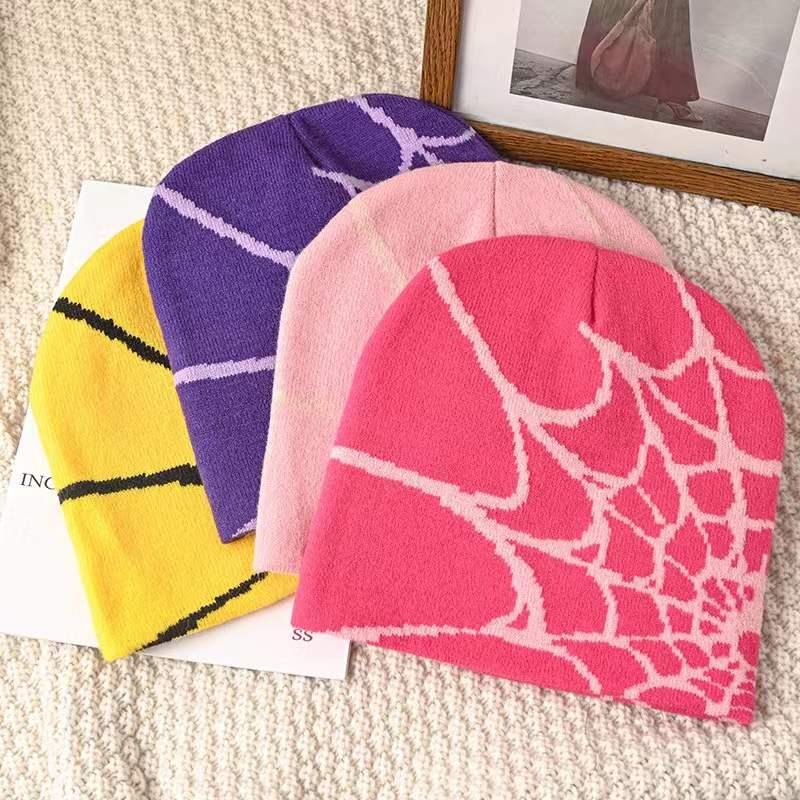 TRADE MFG Unisex Y2K Jacquard Beanie Custom Logo Winiter Cotton/Wool Knitted Hats Popular Design Solid Image Breathable