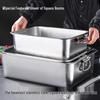 Deep Stainless Steel Square Basin with Lid and Handle