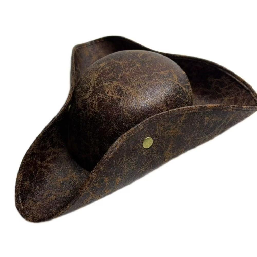 Jack Hat Cosplay Pirate Hat Faux Leather Western Cowboy Hat Funny Captain Hat  Halloween