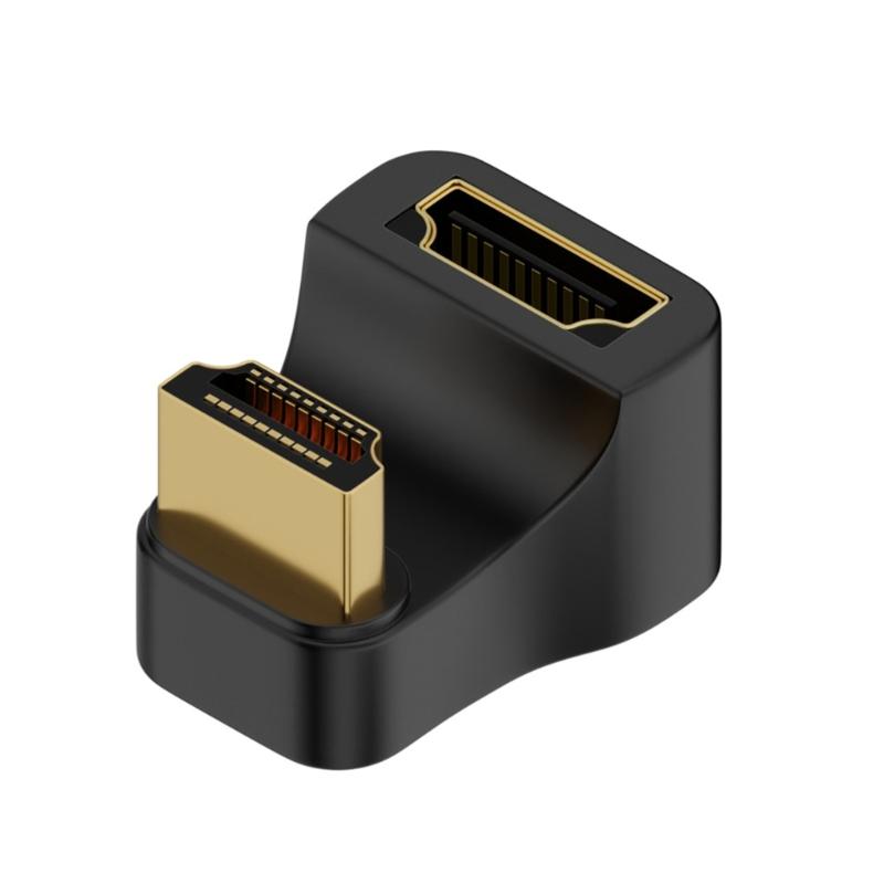 

Adjustable HDMI-compatible Male to Female Adapter 180-Degree U-Turn Connector for TV Laptop Enhanced Viewing Experience